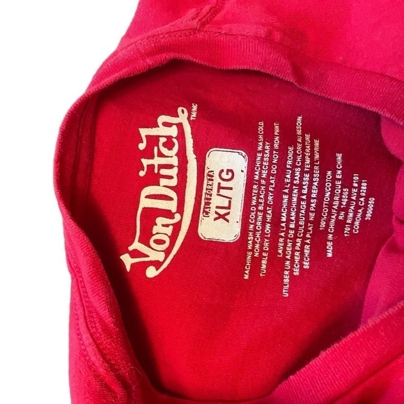 Von Dutch American Heritage Crew Neck Pull Over T Shirt Size XL Great Condition - Picture 7 of 8